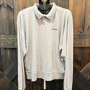 Vintage‎ Polo Sport Ralph Lauren Oversized Sweater L Grey Preppy Academia Casual